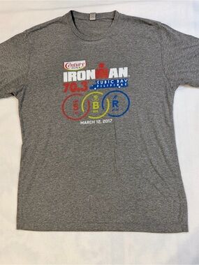 Iron Man Gray Short Sleeve Graphic Tee with Red, Blue & Yellow Accents